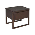 **Table de chevet en bois avec tiroir, design minimaliste**