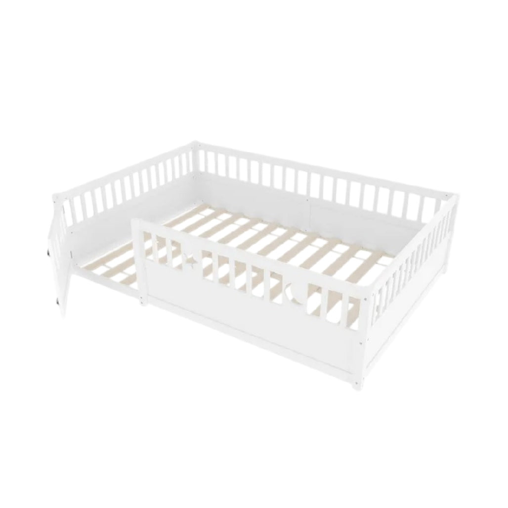 **Lit évolutif blanc avec barrières de sécurité**